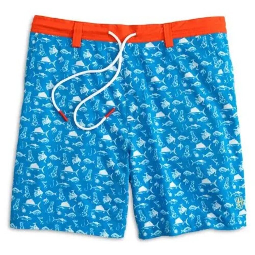 NWT Heybo M's Ebb Tide Offshore Swim Trunk- Navy/Grey